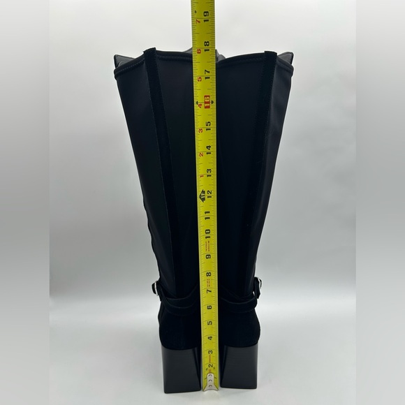 Blondo Twyla Waterproof Tall Boots Black Suede Size 9M Block Heel New In Box - Picture 7 of 13